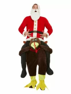 Smiffys Piggyback Turkey Costume, Red