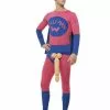 Smiffys Willyman Superhero Costume, Pink & Blue -Wigs Shop 61038 8