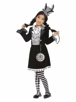 Smiffys Dark Mad Hatter Costume, Black & White