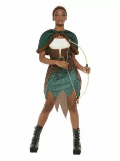 Smiffys Deluxe Forest Archer Costume, Green