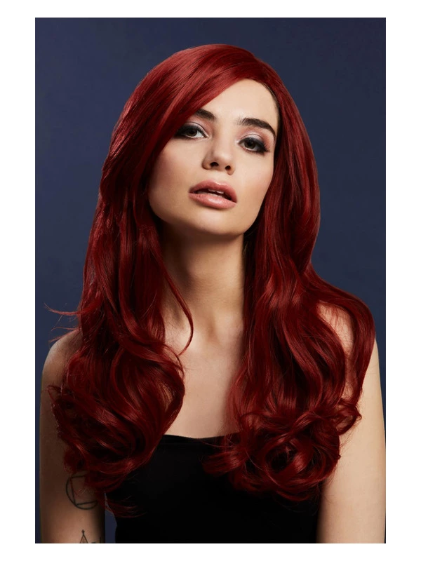 Smiffys Fever Khloe Wig, True Blend, Ruby Red 3 Smiffys Fever Khloe Wig, True Blend, Ruby Red