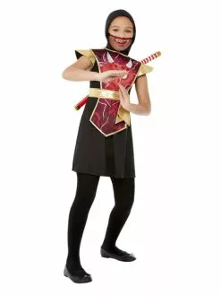 Smiffys Ninja Warrior Costume, Red