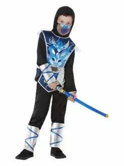 Smiffys Ninja Warrior Costume, Blue