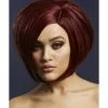 Smiffys Fever Savanna Wig, True Blend, Deep Red -Wigs Shop 71099 3