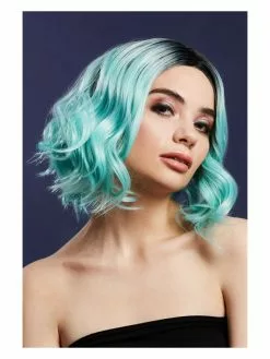 Smiffys Fever Kourtney Wig, Two Toned Blend, Peppermint