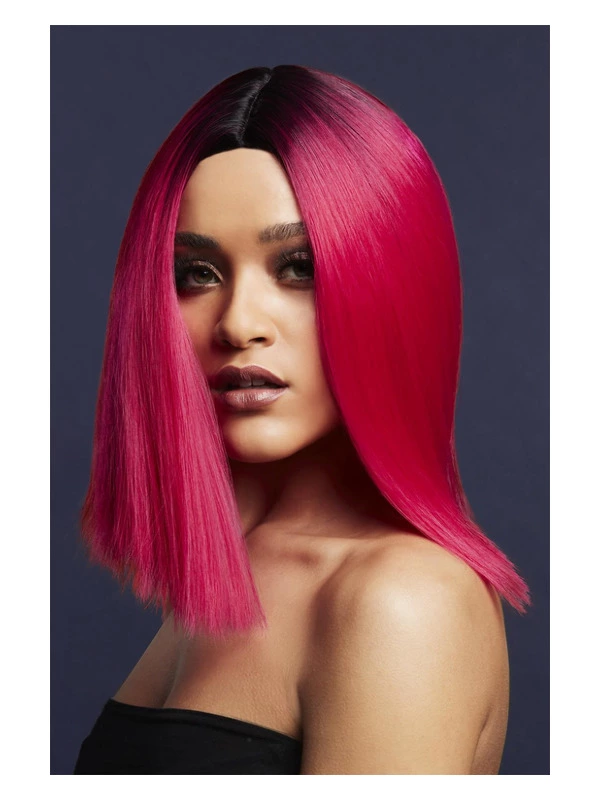 Smiffys Fever Kylie Wig, Two Toned Blend, Magenta Pink 3 Smiffys Fever Kylie Wig, Two Toned Blend, Magenta Pink