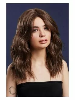 Smiffys Fever Ashley Wig, Two Toned Blend, Brown