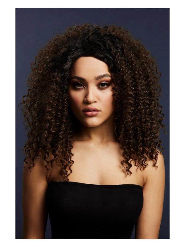 Smiffys Fever Lizzo Wig, Dark Brown 3 Smiffys Fever Lizzo Wig, Dark Brown