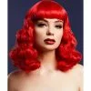 Smiffys Fever Bettie Wig With Short Fringe, Red -Wigs Shop 72114 2