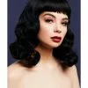 Smiffys Fever Bettie Wig With Short Fringe, Black -Wigs Shop 72141 4