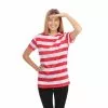 Bristol Novelty Striped Shirt Ladies (Red & White) 2 Bristol Novelty Striped Shirt Ladies (Red & White) -Wigs Shop AC055