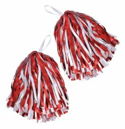 Bristol Novelty Red/White Pom Poms
