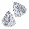 Bristol Novelty Silver/White Pom Poms 2 Bristol Novelty Silver/White Pom Poms -Wigs Shop BA1322