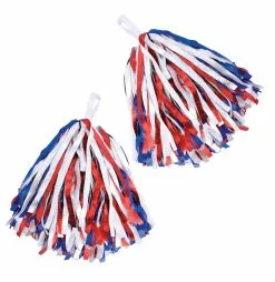 Bristol Novelty Red/White/Blue Pom Poms
