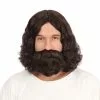 Bristol Novelty Hippy/Jesus Wig + Beard Set -Wigs Shop BW581