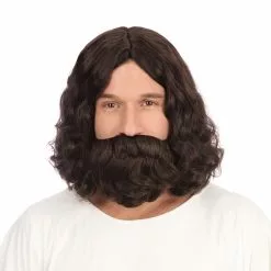 Bristol Novelty Hippy/Jesus Wig + Beard Set