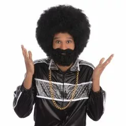Bristol Novelty Afro Wig + Facial Hair