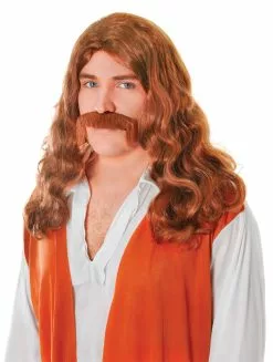 Bristol Novelty Hippy Wig + Tash