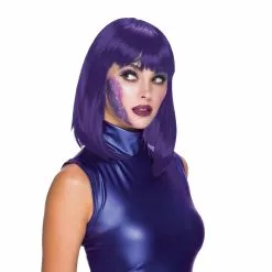 Bristol Novelty Chic Doll Neon Purple Wig