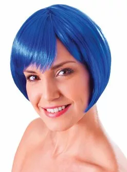 Bristol Novelty Flirty Flick Wig Blue