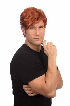 Bristol Novelty Mens Side Parting Wig (Ginger)