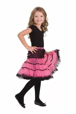 Bristol Novelty Crinoline Slip (Pink/Black)