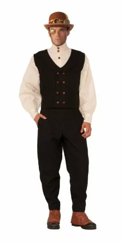 Bristol Novelty Steampunk Black Vest