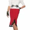 Bristol Novelty Red Pencil Skirt (1940s) -Wigs Shop X76681 7 scaled 1