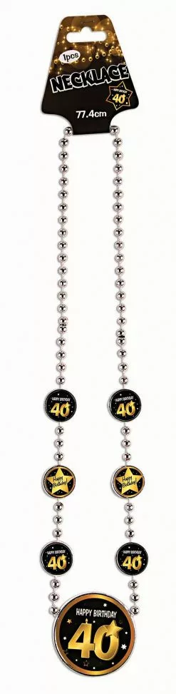 Bristol Novelty 40th Birthday Necklace